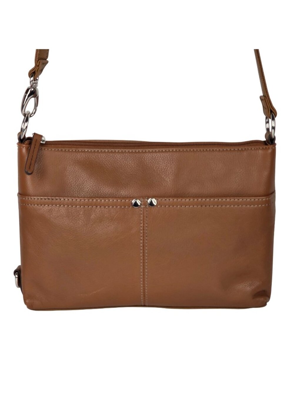 Tignanello Genuine Leather Crossbody Bag Tan 10 x 7.5 x 1.5